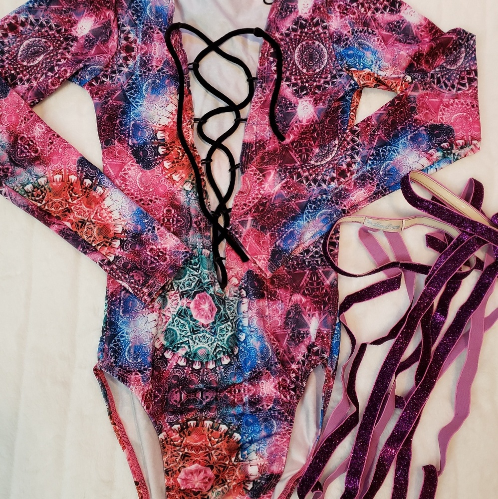 EatSleepRave lace up bodysuit